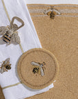 Stripey bee coasters