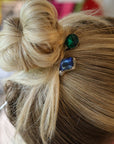 Jeweled hairpins, jewel tone
