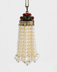Hanging pearl tassel, cream