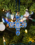Jeweled cross hanging ornament set