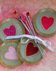 Heart coasters