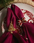 Jolly Christmas tree skinny napkin rings, set of four