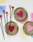 Heart coasters