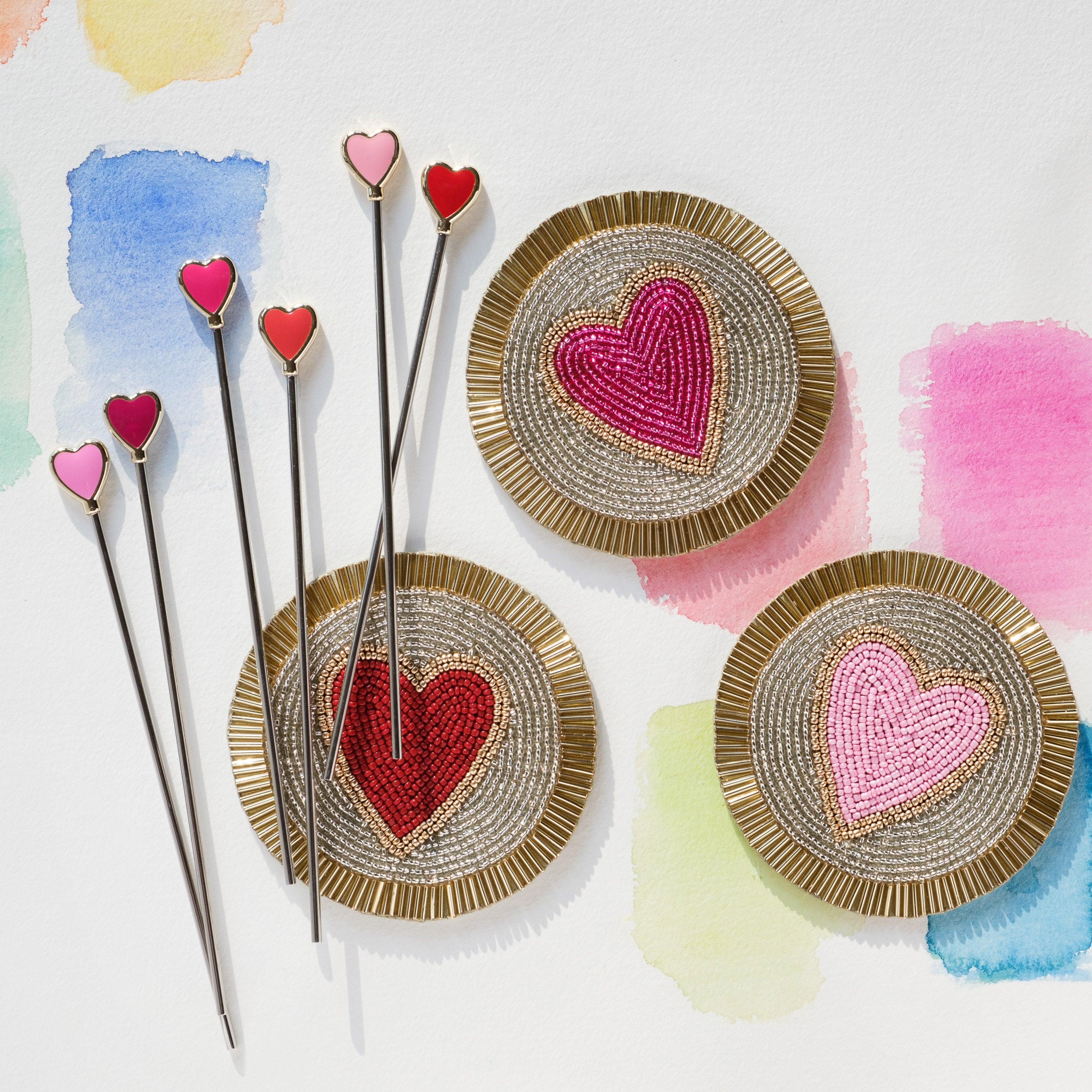 Heart swizzle sticks Joanna Buchanan