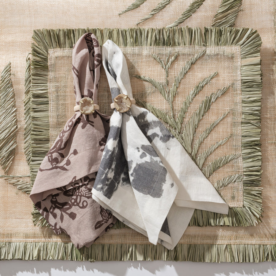 Straw frond table runner