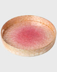 Large ombre capiz tray, pink
