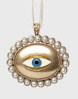 Pearly evil eye hanging ornament