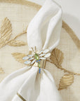 Dragonfly napkin rings, opal, set of two