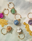 Druzy wine charms, set of six