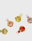 Gem bug clip set, rainbow