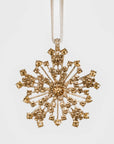 Sparkle snowflake ornament, topaz