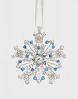 Sparkle snowflake ornament, sapphire
