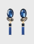 Rosebud earrings, lapis lazuli