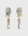 Rosebud earrings, labradorite