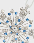 Sparkle snowflake ornament, sapphire