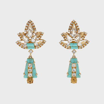 Starburst earrings, turquoise