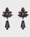 Starburst earrings, lapis lazuli