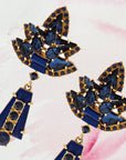 Starburst earrings, lapis lazuli