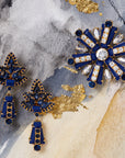 Starburst earrings, lapis lazuli