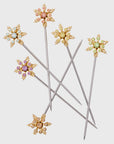 Snowflake cocktail picks, pastel