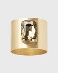 Single gem napkin rings, topaz, set of two