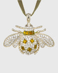 Classic bee hanging ornament, amber