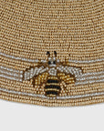 Stripey bee hand beaded placemat