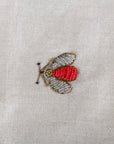 Embroidered sparkle bee table runner