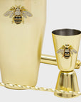 Stripey bee cocktail shaker set