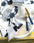 Brushstroke table runner, indigo