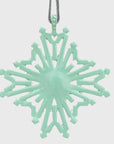 Baguette snowflake hanging ornaments boxed set, sherbet
