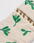 Mistletoe stocking, cream