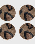 Animal pattern coasters, bronze