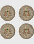 Libra coasters, set of four