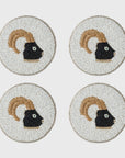 Capricorn coasters, set of four
