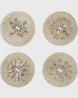Snowflake coasters