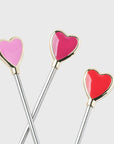 Heart swizzle sticks