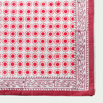 Dot print tablecloth, red