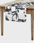 Brushstroke table runner, indigo