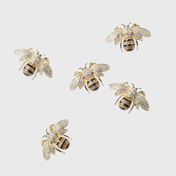 Stripey bee magnets