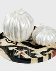 Extra large capiz ikat tray, black, LIMITED EDITION