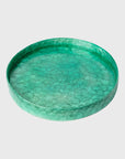 Small capiz tray, emerald