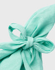Bow linen napkin, mint, set of two