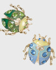 Enamel ladybug clip set