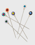 Enamel gem cocktail picks