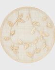 Straw leaf placemat, natural, set of four