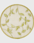 Straw leaf placemat, citrus, set of four
