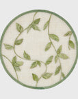 Straw leaf placemat, leaf green, set of four