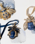 Classic bee hanging ornament, sapphire