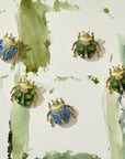Enamel ladybug clip set
